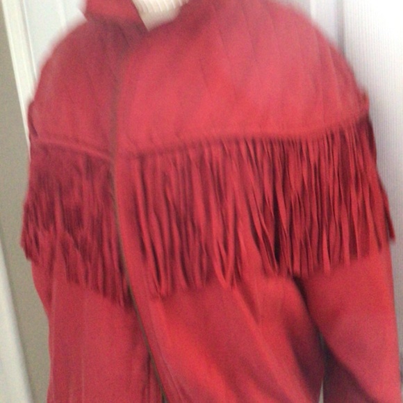 Vintage red fringe jacket - Picture 3 of 7